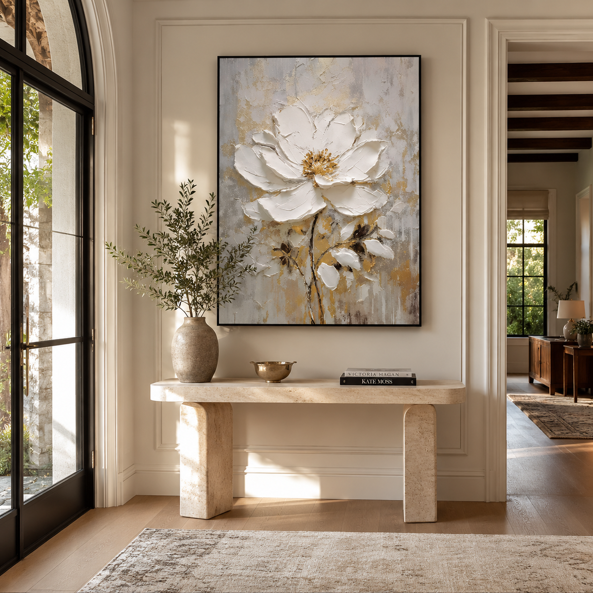 Impasto Wall Art "Aurelia in Bloom"
