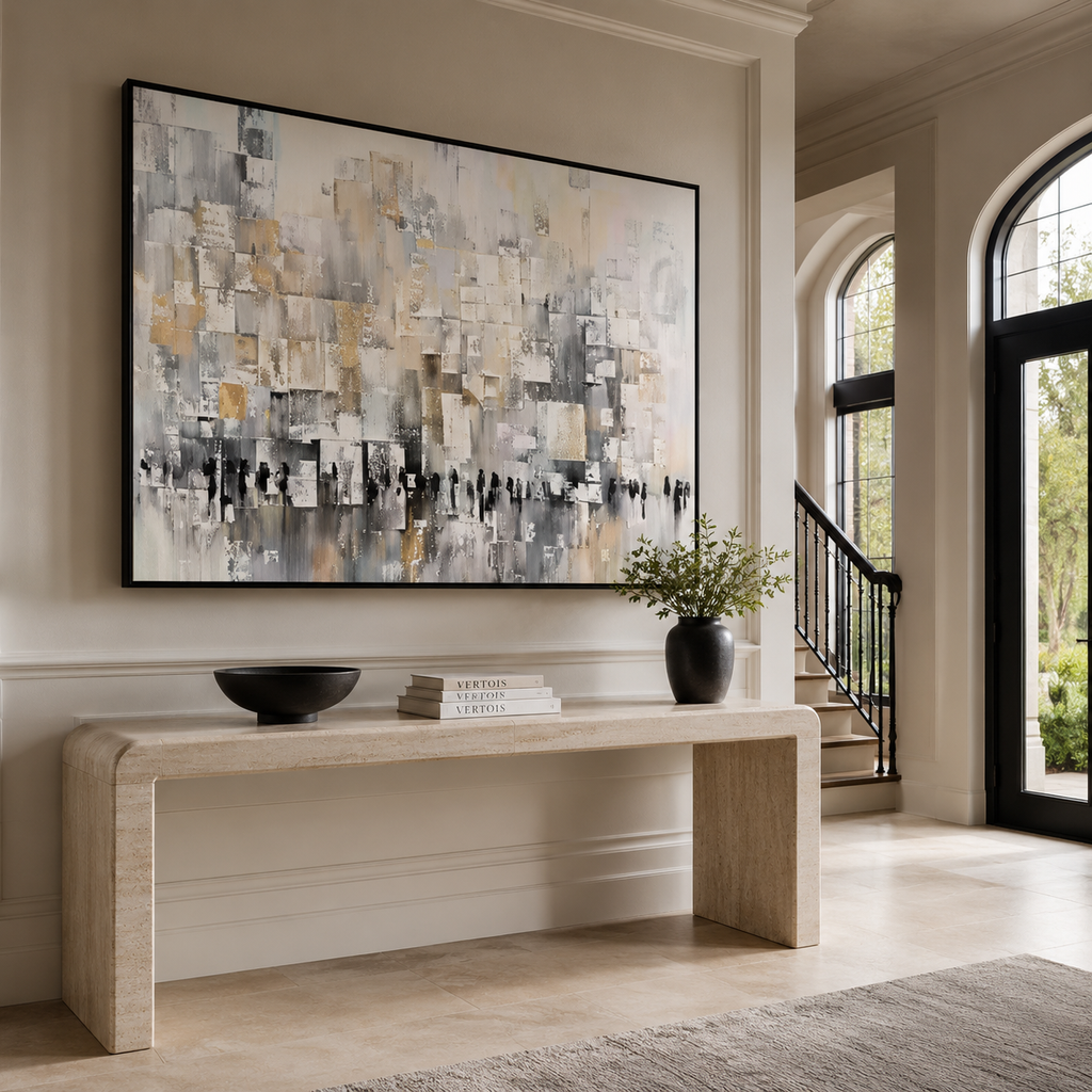 Abstract Wall Art "Silvered Concourse"