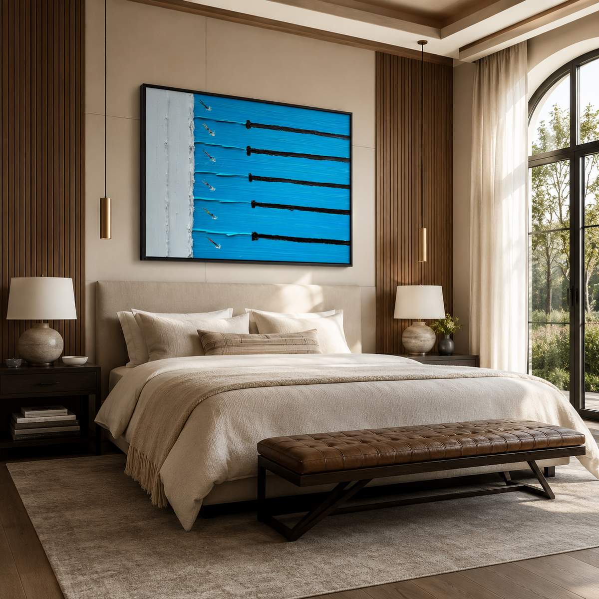 Abstract Wall Art "Cerulean Lanes"