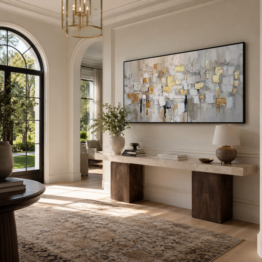 Abstract Wall Art "Gilded Echoes"