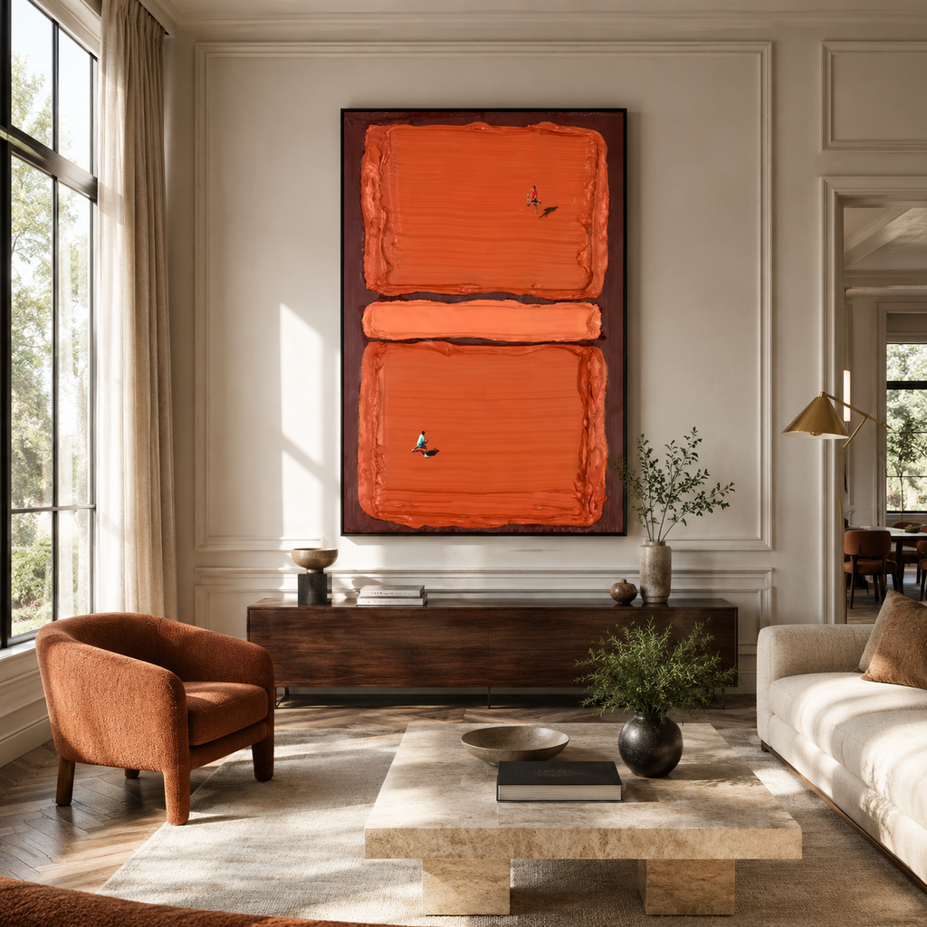 Minimalist Wall Art "Ember Passage"
