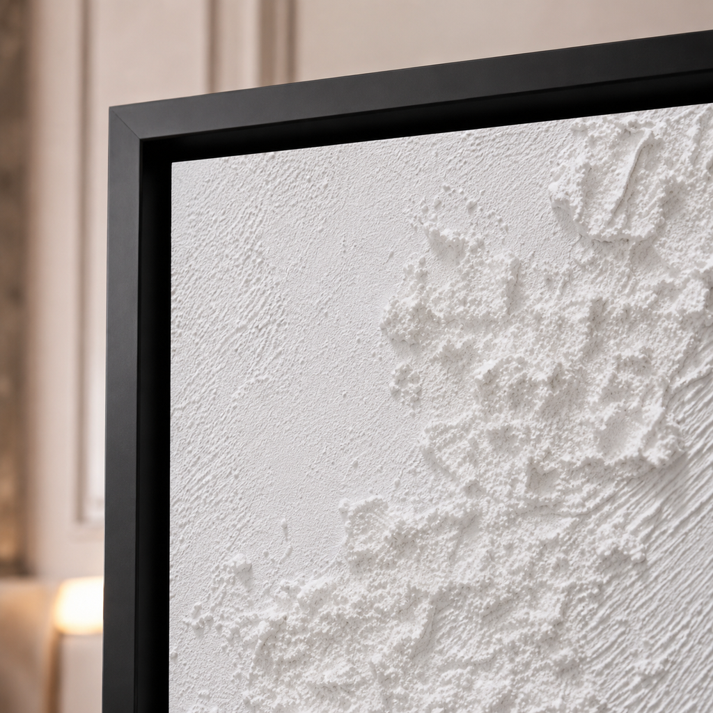Plaster & Texture Art "Ivory Tidal Reverie"