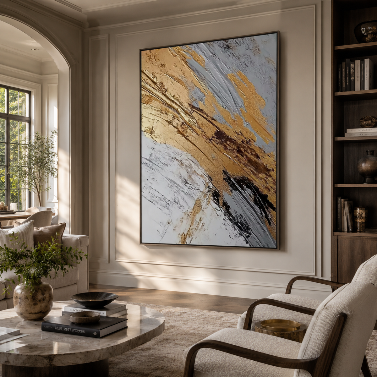 Abstract Wall Art "Auric Cascade"