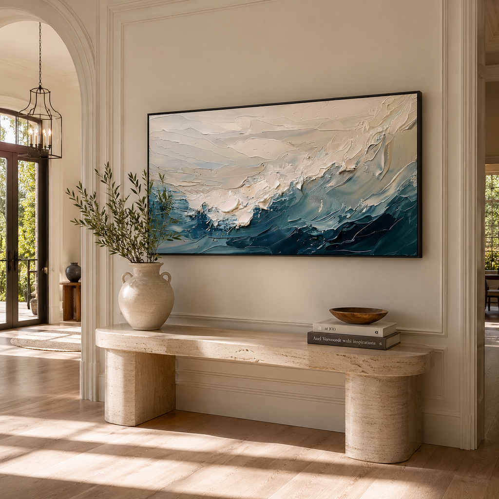 Impasto Wall Art "Azure Tempest"