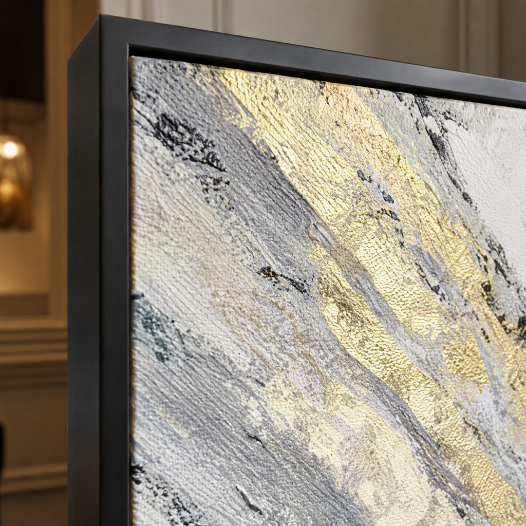 Abstract Wall Art "Gilded Tempest"