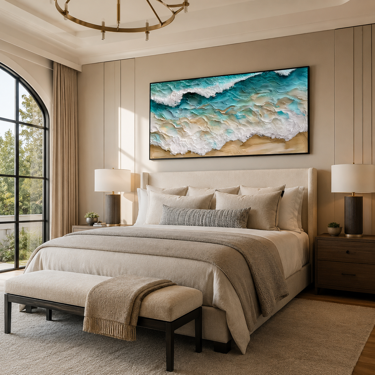 Plaster & Texture Art "Celestine Tides"