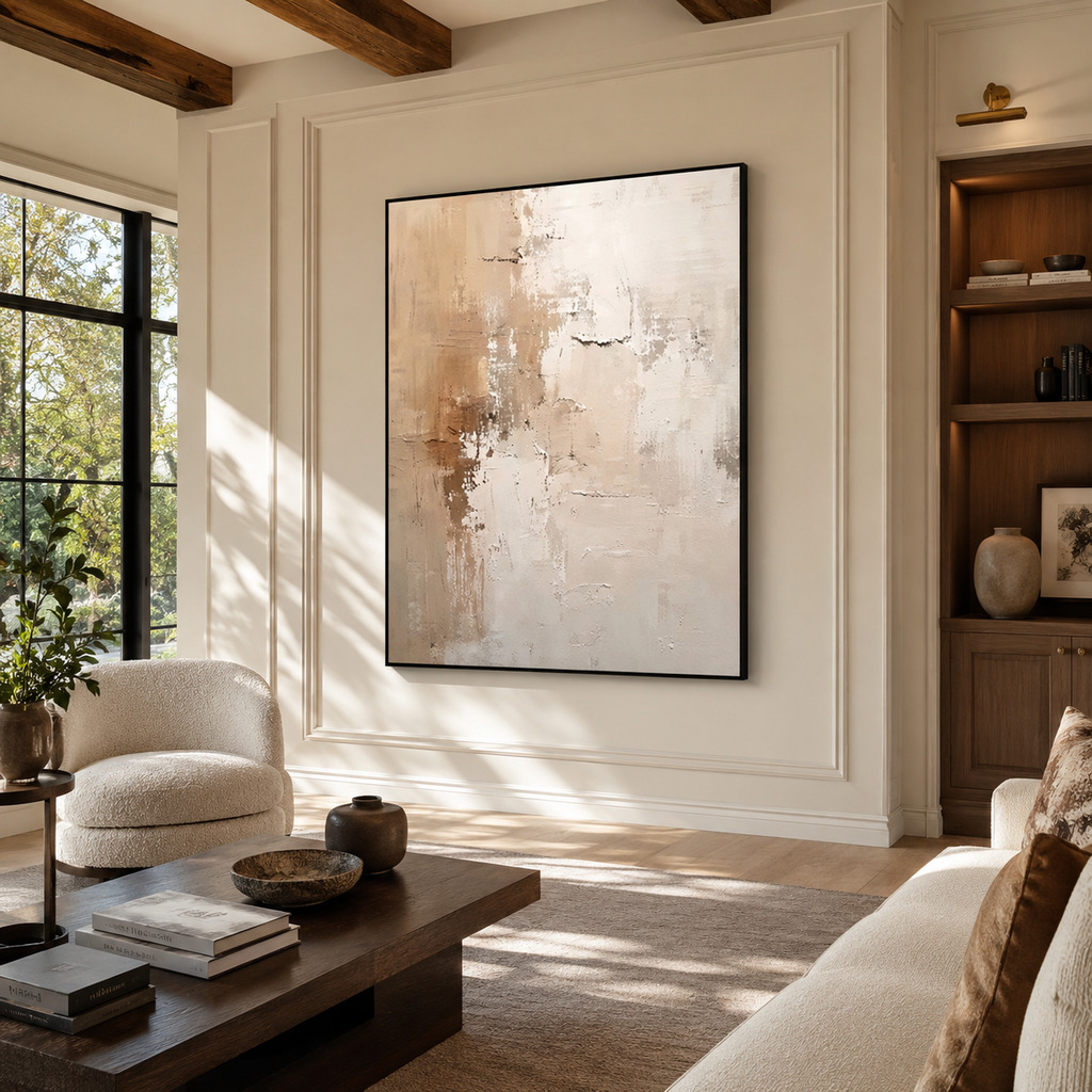Plaster & Texture Art "Ivory Reverie"