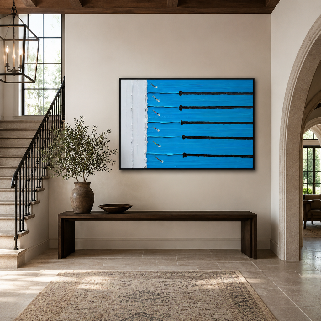 Abstract Wall Art "Cerulean Lanes"
