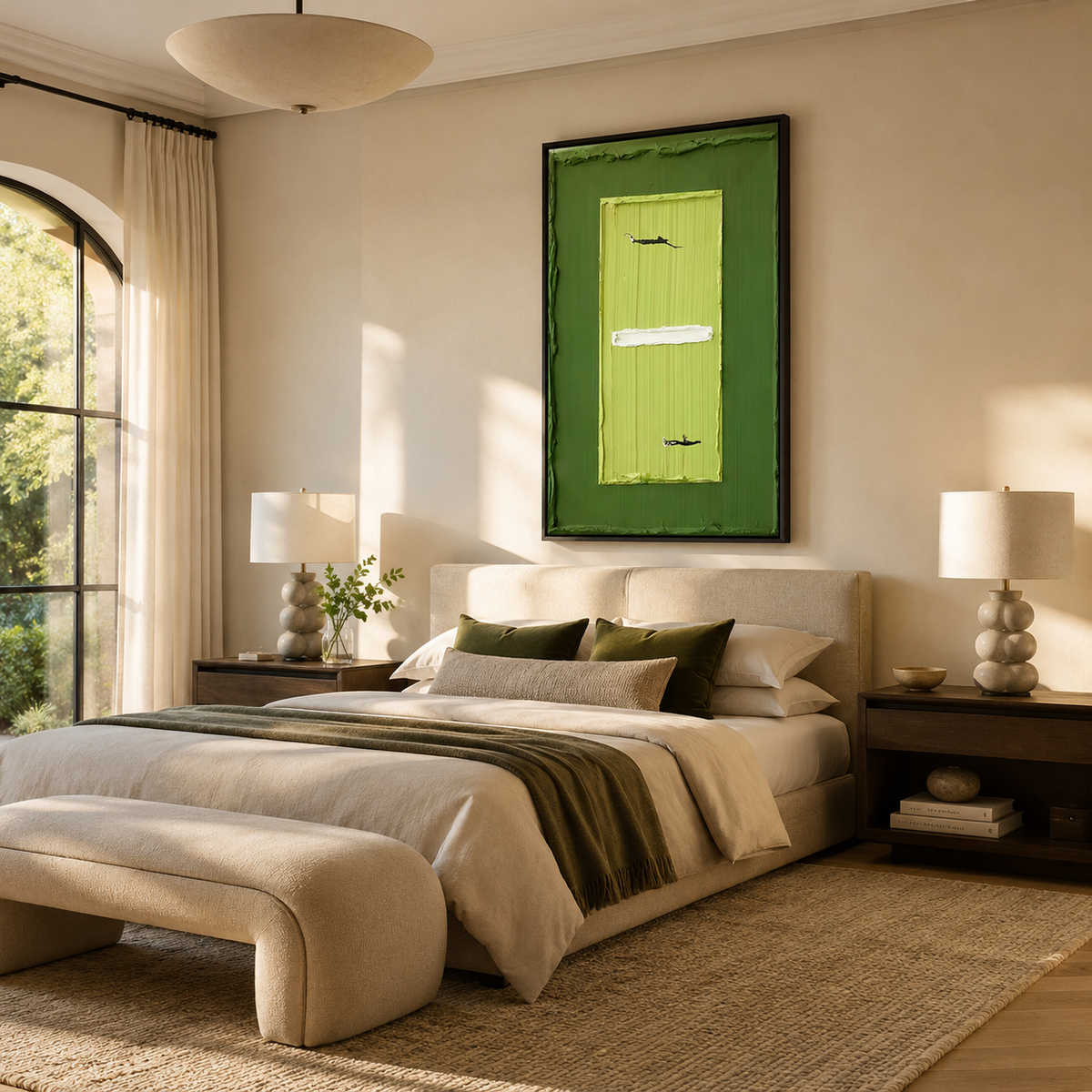 Minimalist Wall Art "Verdant Interval"
