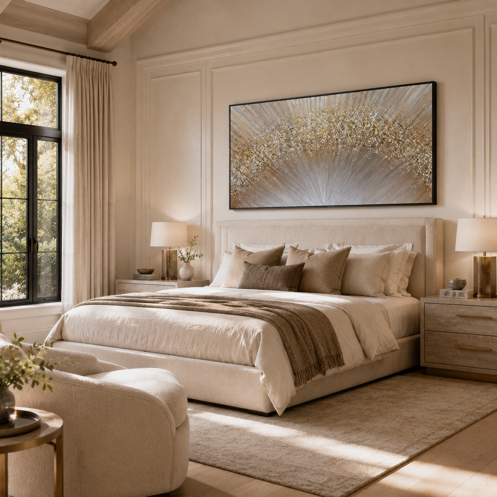 Abstract Wall Art "Celestial Gilding"