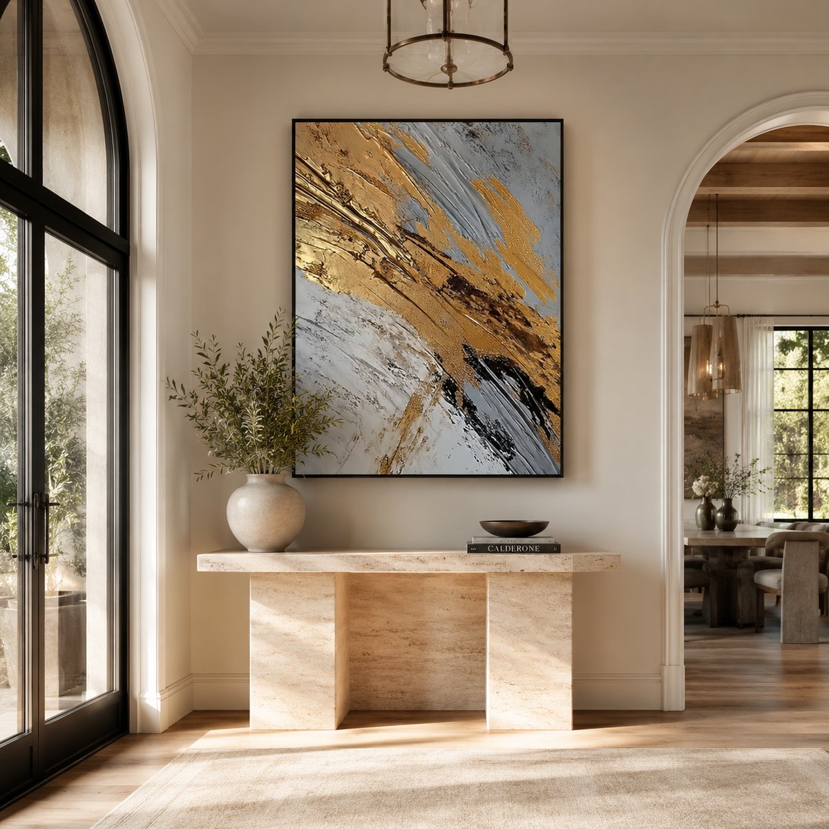 Abstract Wall Art "Auric Cascade"