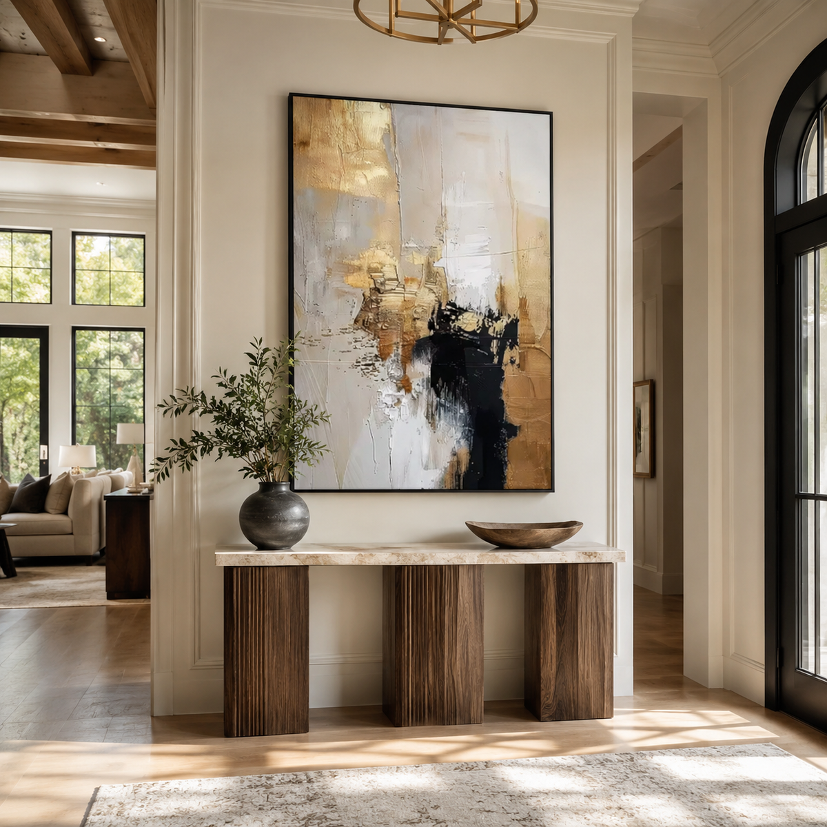 Abstract Wall Art "Gilded Reverie"