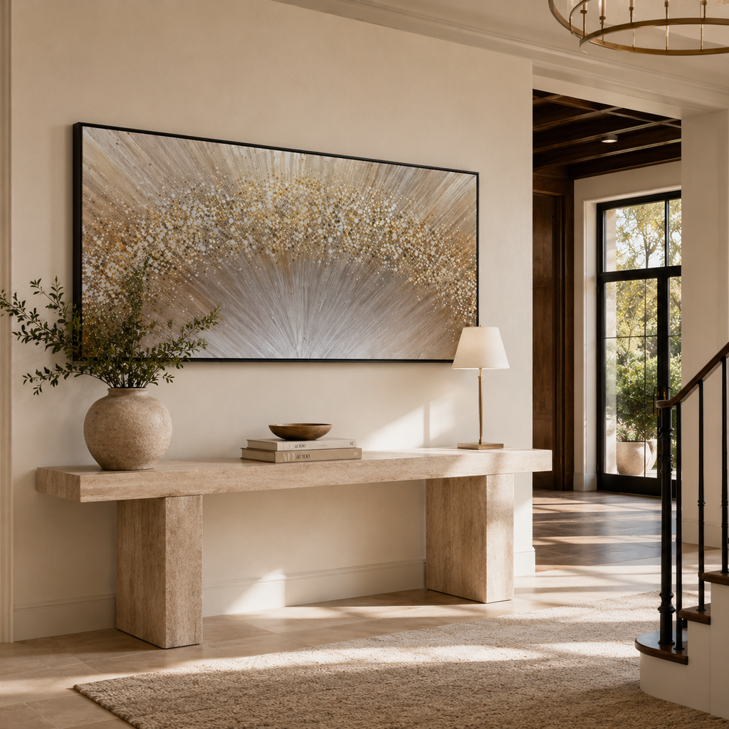 Abstract Wall Art "Celestial Gilding"