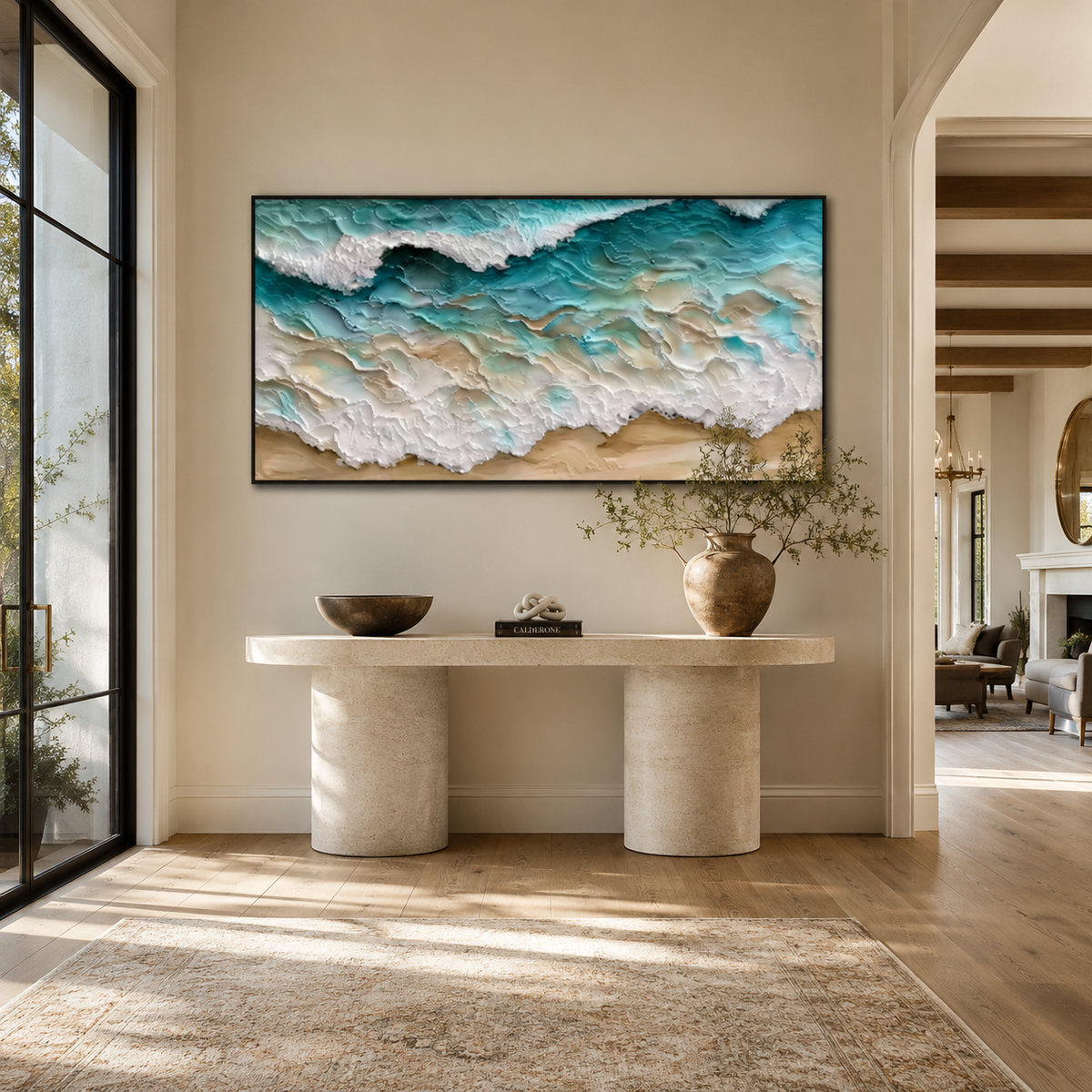 Plaster & Texture Art "Celestine Tides"