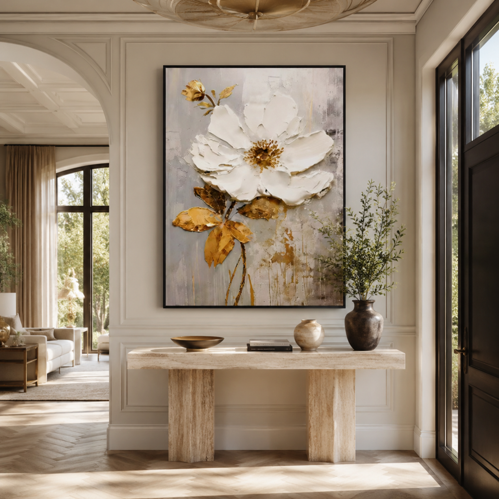 Impasto Wall Art "Gilded Seraphine"