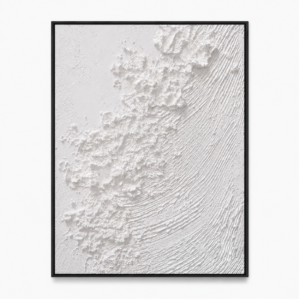Plaster & Texture Art "Ivory Tidal Reverie"