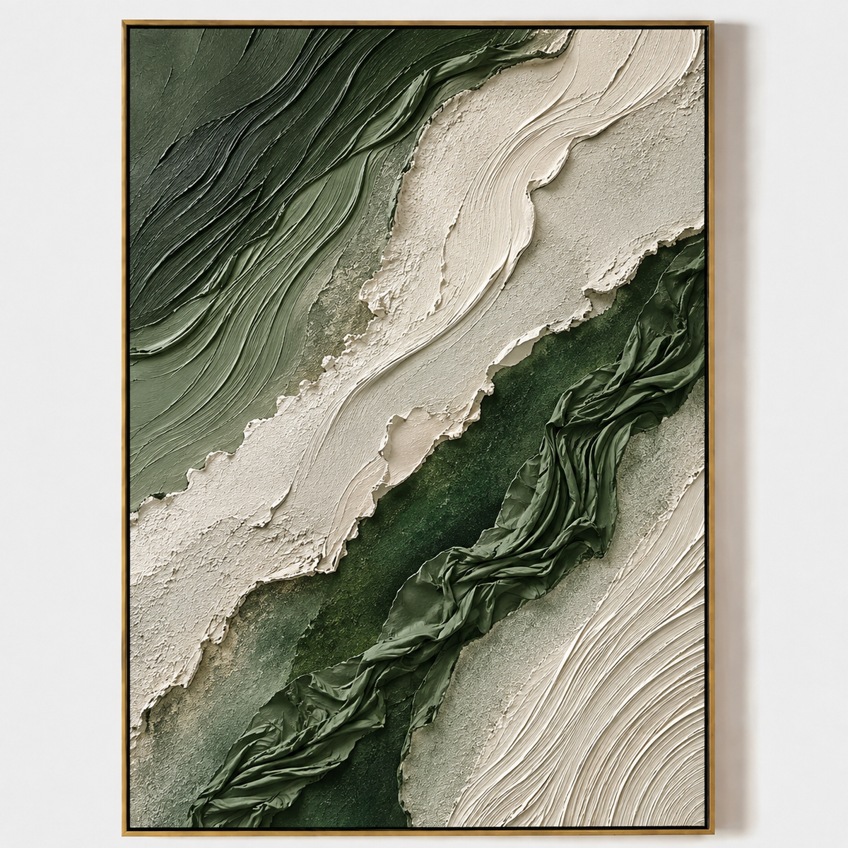 Plaster & Texture Art "Emerald Veil"
