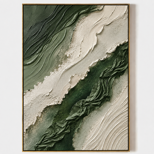 Plaster & Texture Art "Emerald Veil"