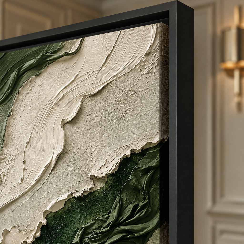Plaster & Texture Art "Emerald Veil"