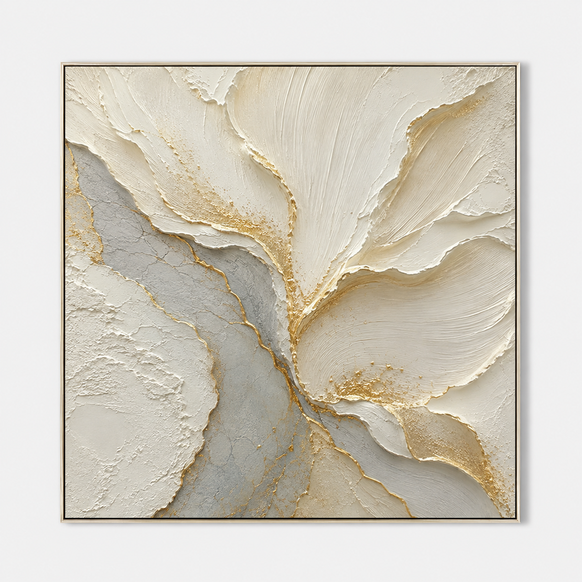 Plaster & Texture Art "Golden Fracture"