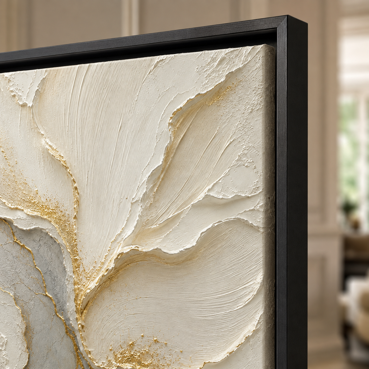 Plaster & Texture Art "Golden Fracture"