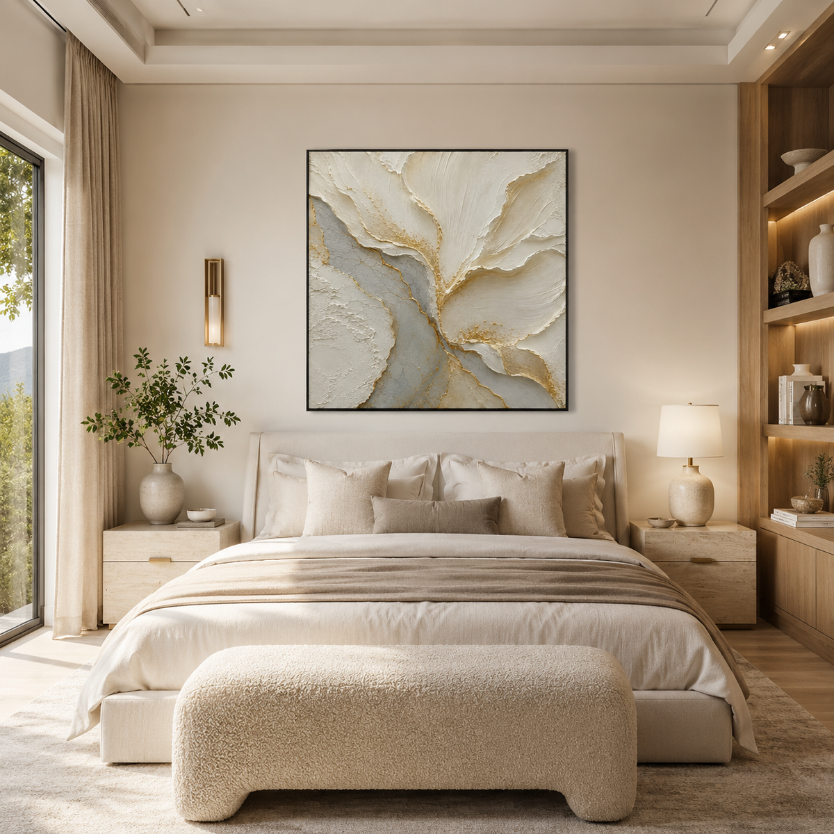 Plaster & Texture Art "Golden Fracture"