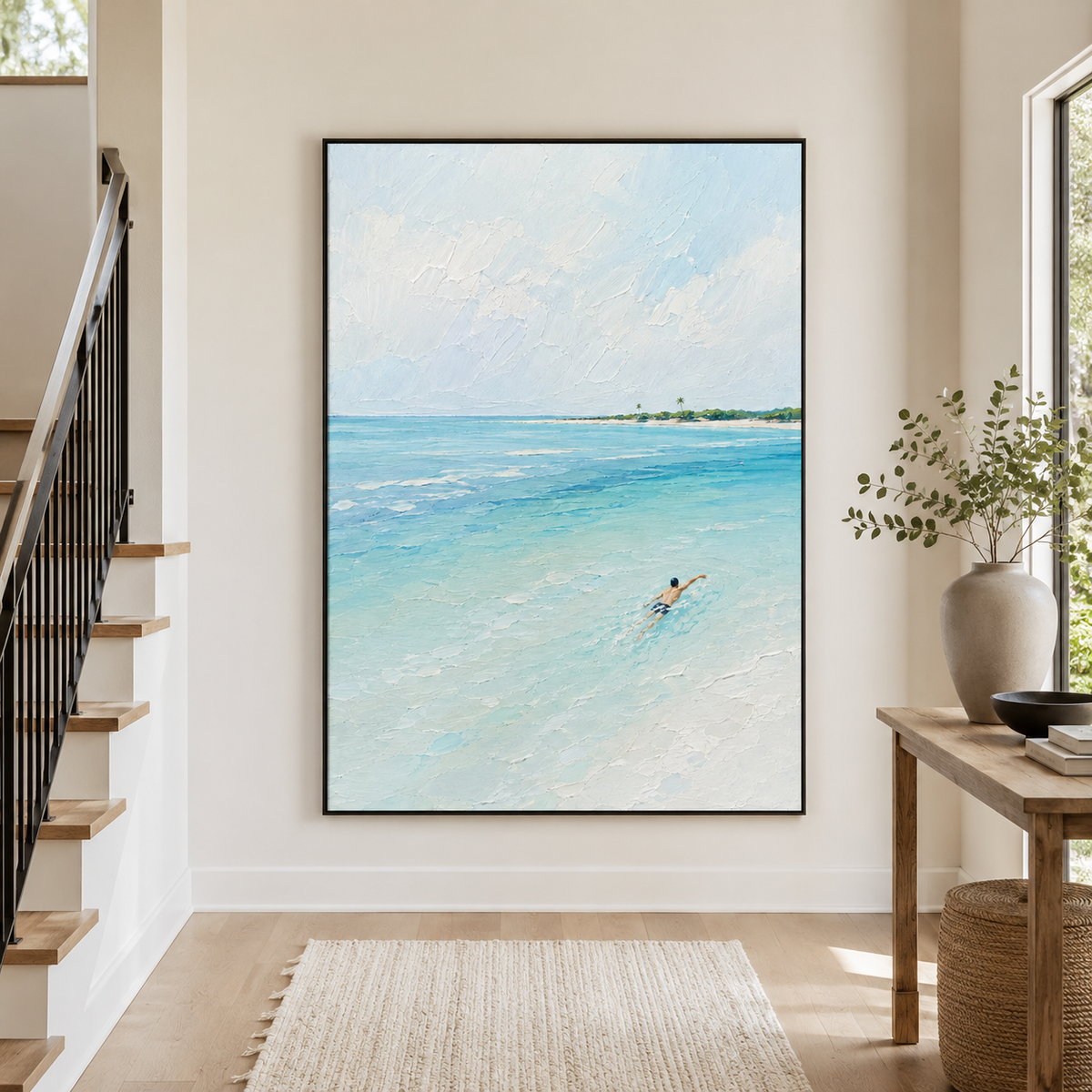 Impasto "Turquoise Solitude"