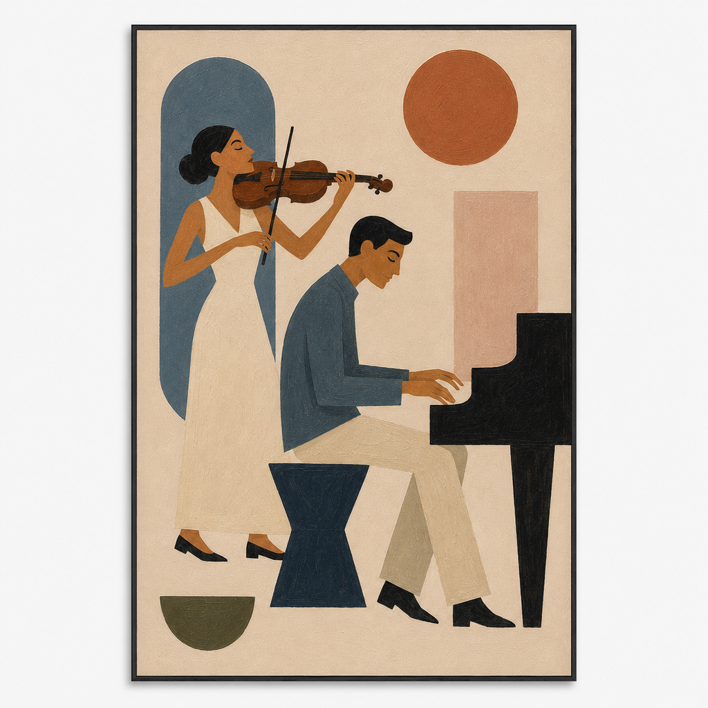 Graffiti & Pop Art Wall Art "Duet in Ivory"