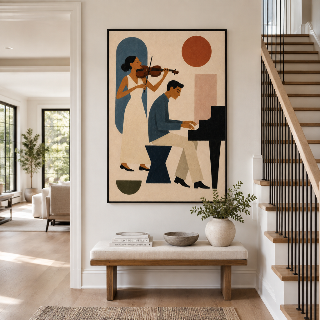 Graffiti & Pop Art Wall Art "Duet in Ivory"
