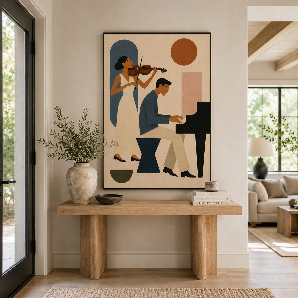 Graffiti & Pop Art Wall Art "Duet in Ivory"