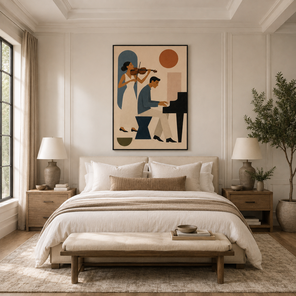 Graffiti & Pop Art Wall Art "Duet in Ivory"