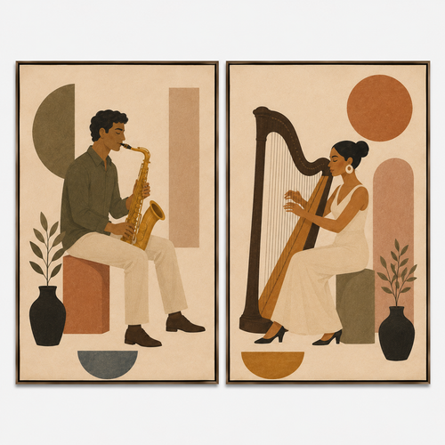 Graffiti & Pop Art Wall Art "Golden Duet"