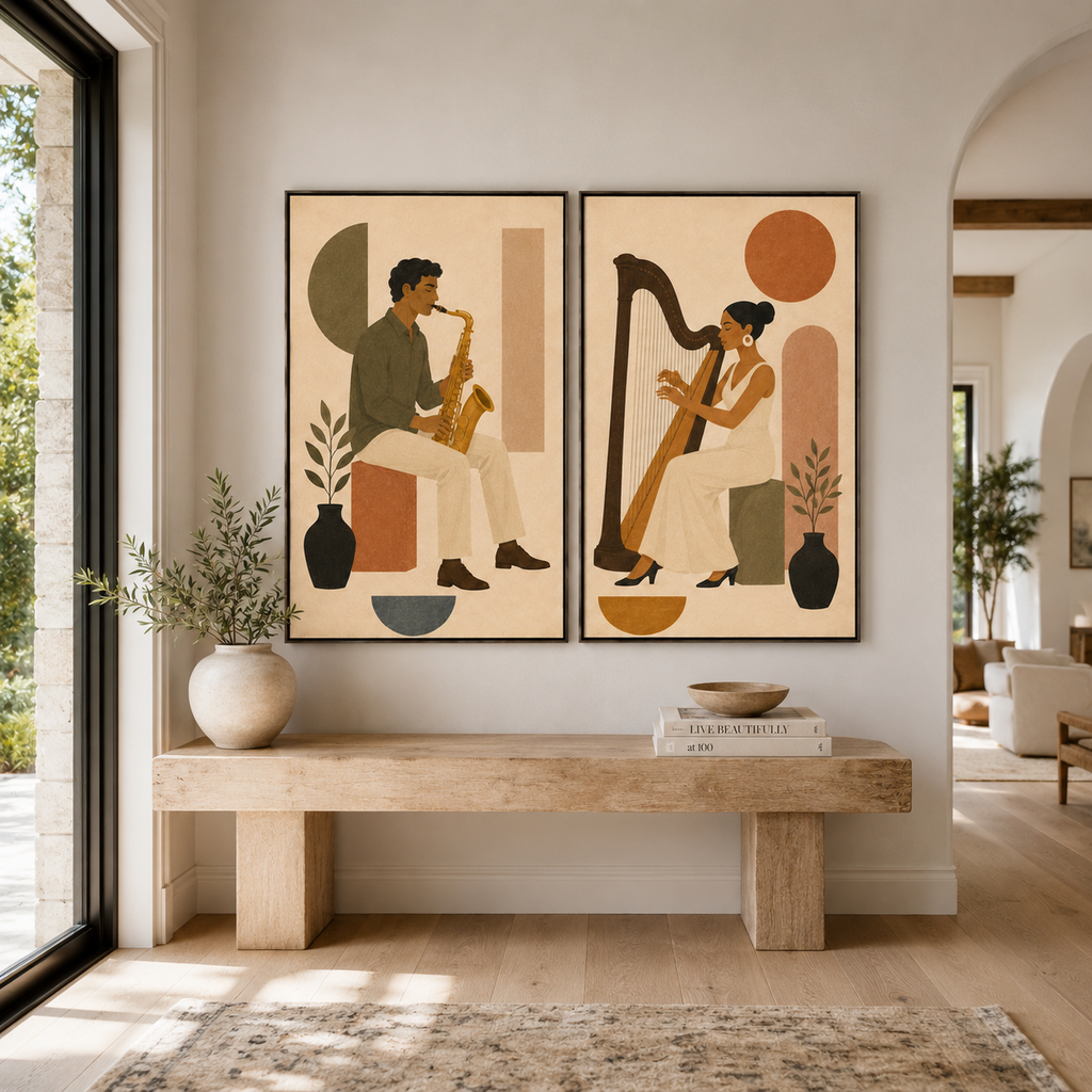 Graffiti & Pop Art Wall Art "Golden Duet"