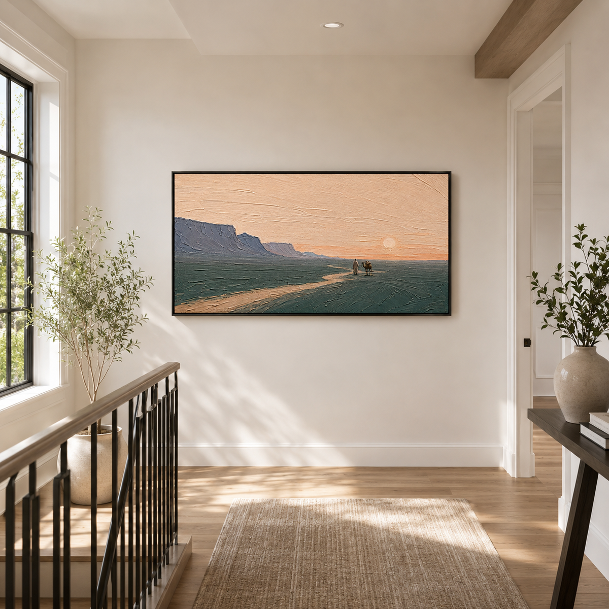 Plaster & Texture Art Wall Art "Sunset Caravan"