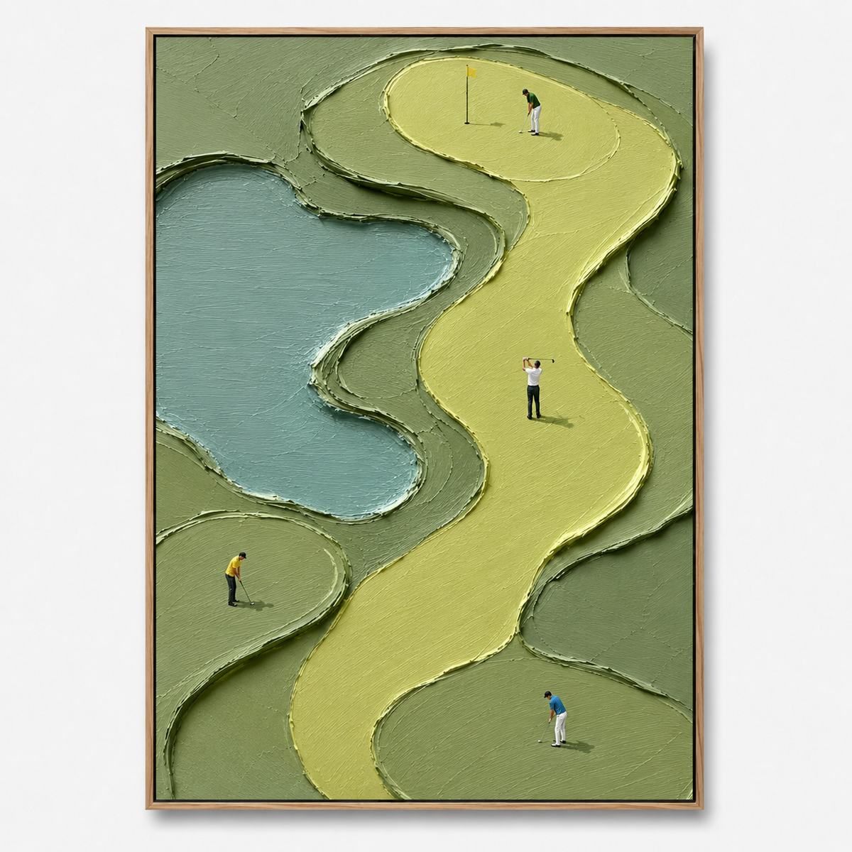 Plaster & Texture Art "Emerald Meander"