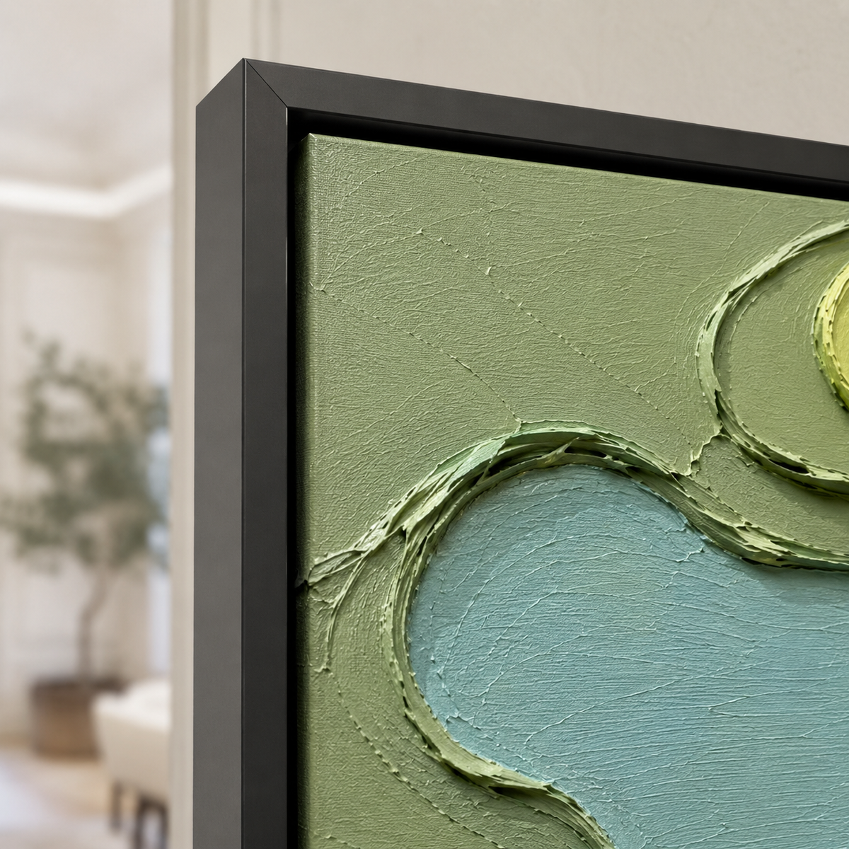 Plaster & Texture Art "Emerald Meander"