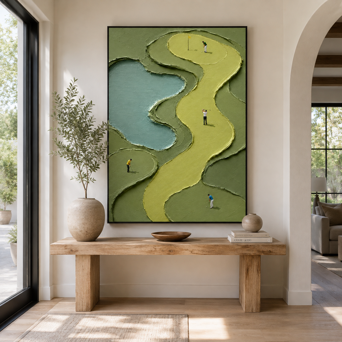 Plaster & Texture Art "Emerald Meander"