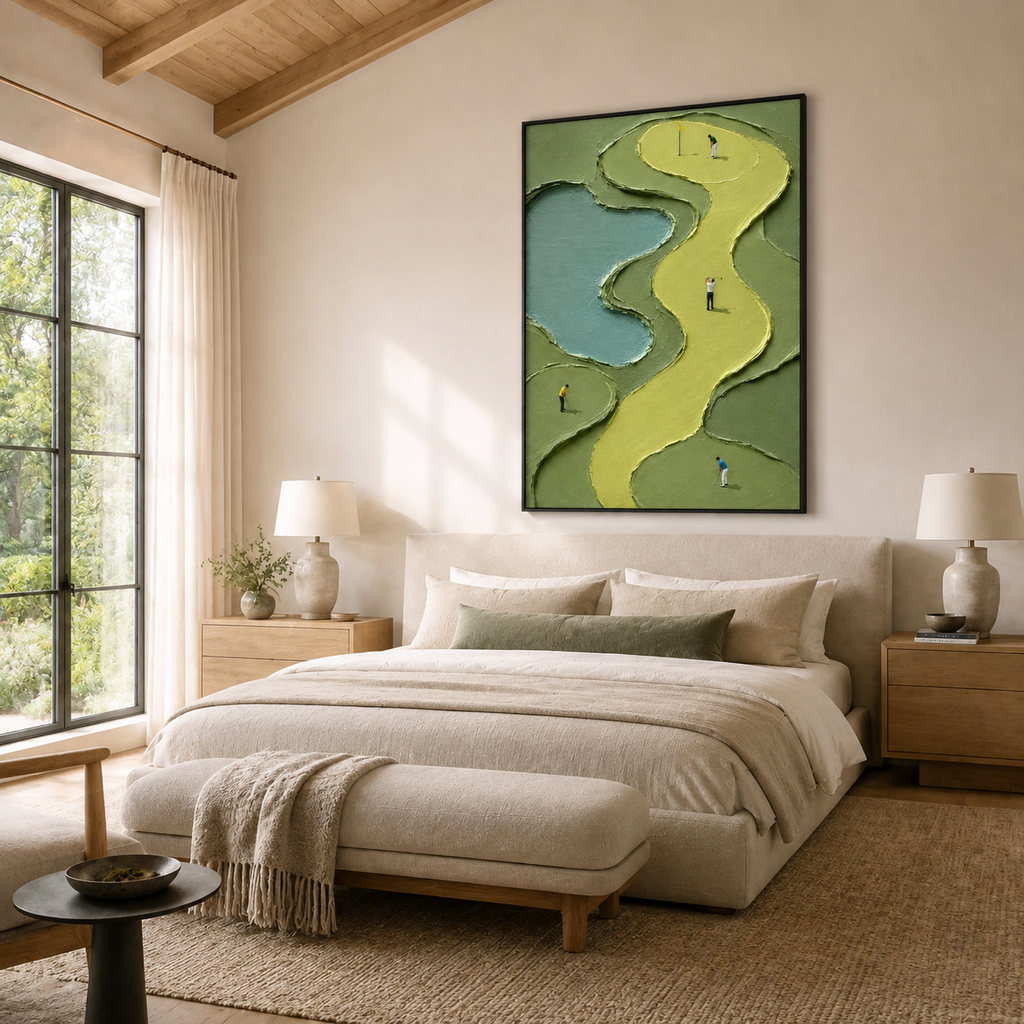 Plaster & Texture Art "Emerald Meander"
