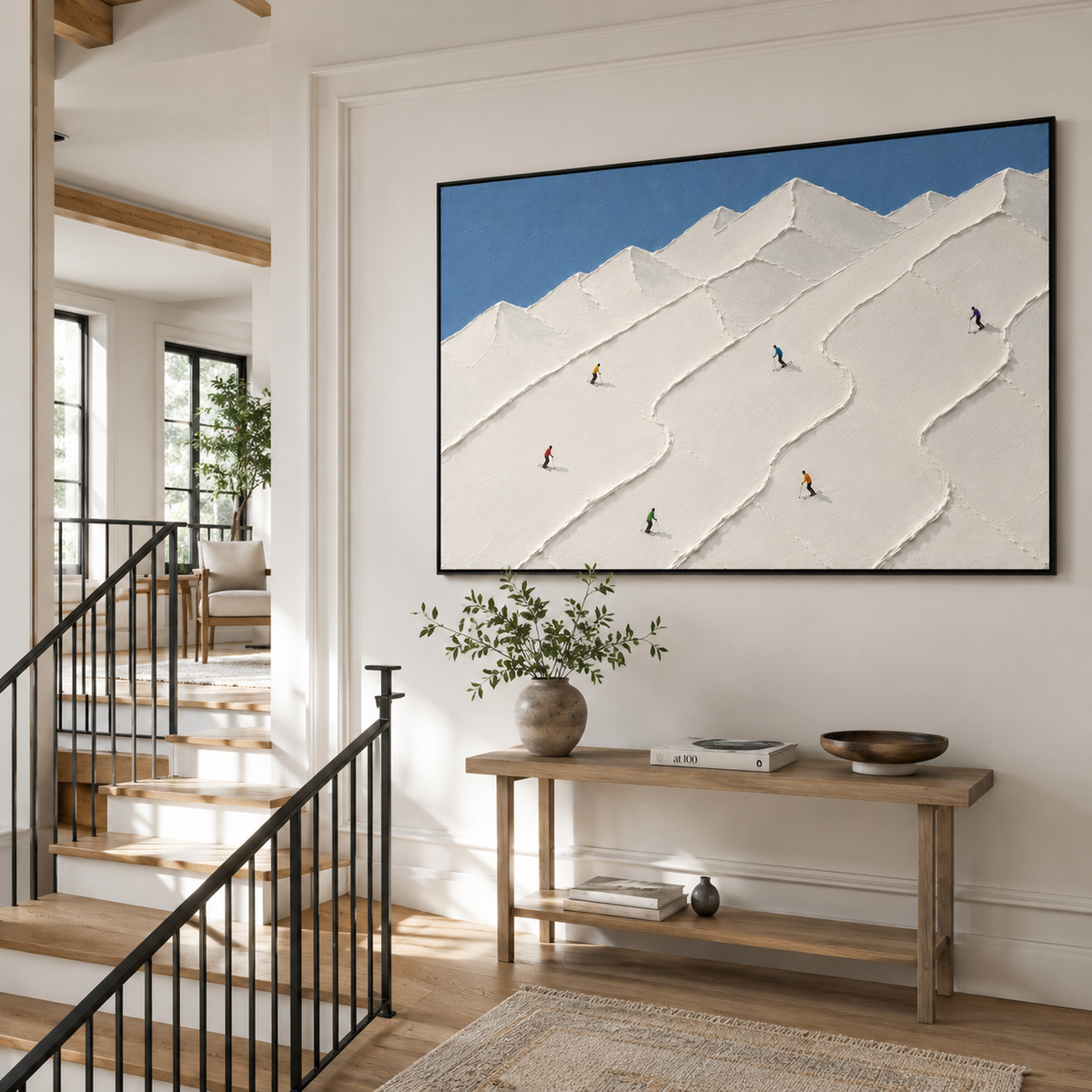 Plaster & Texture Art "Frostline Descent"