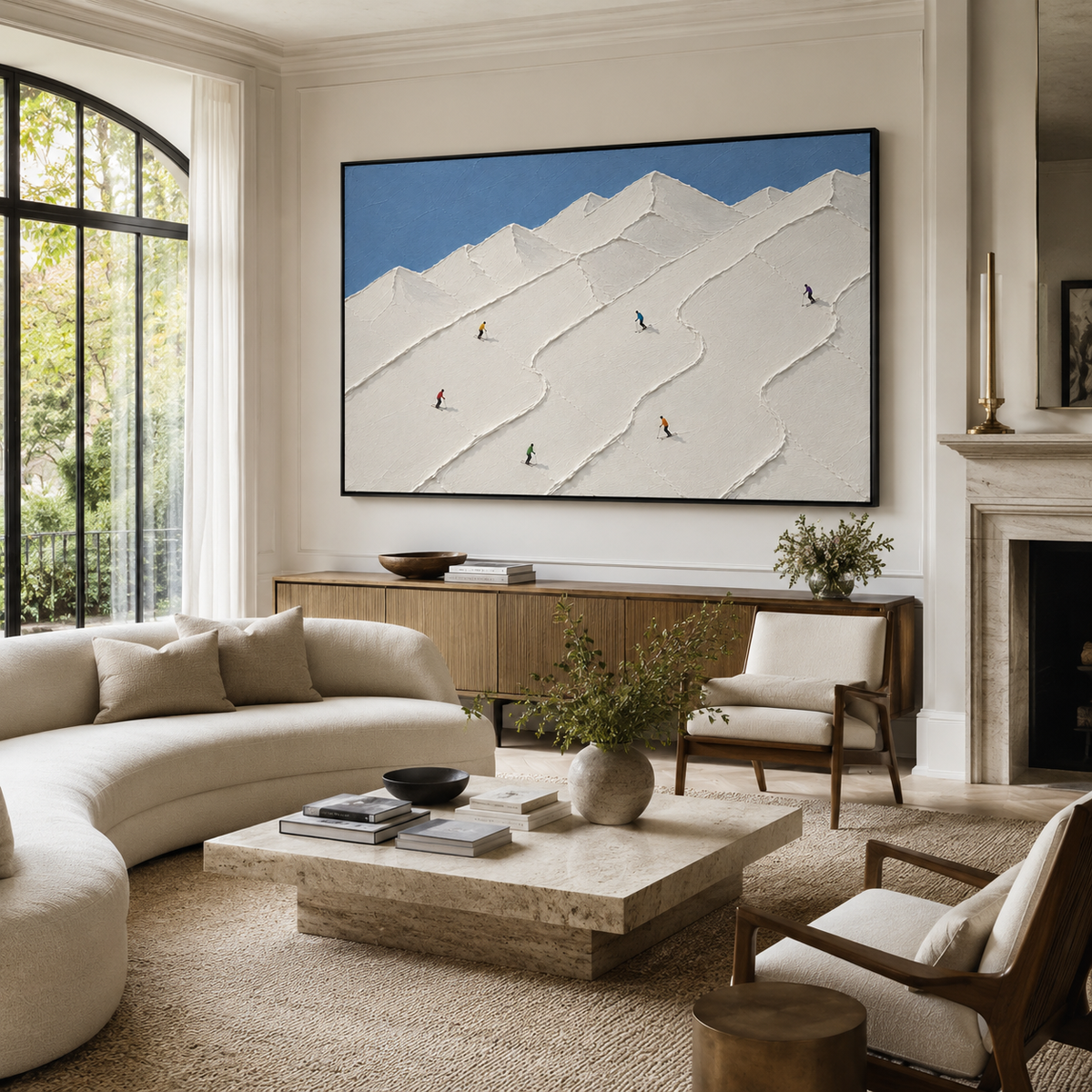 Plaster & Texture Art "Frostline Descent"