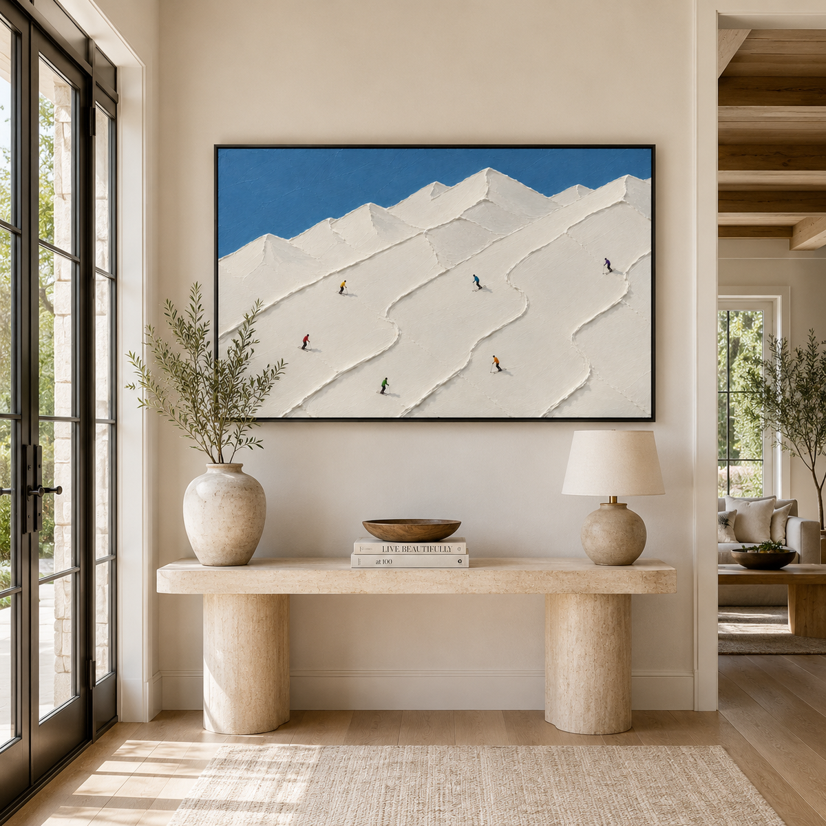 Plaster & Texture Art "Frostline Descent"