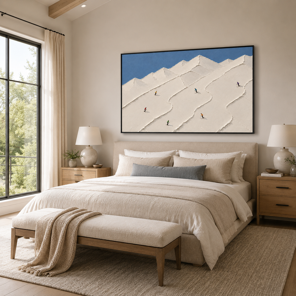 Plaster & Texture Art "Frostline Descent"