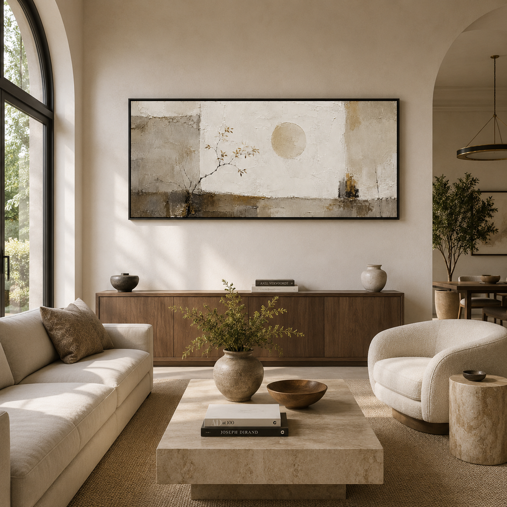 Wabi Sabi Art "Silent Moon Branch"