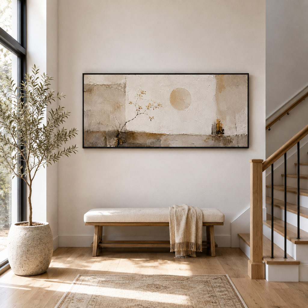 Wabi Sabi Art "Silent Moon Branch"