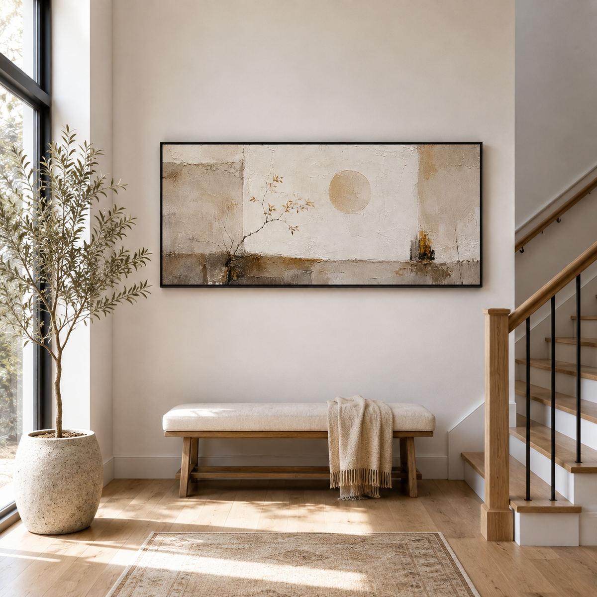 Wabi Sabi Art "Silent Moon Branch"