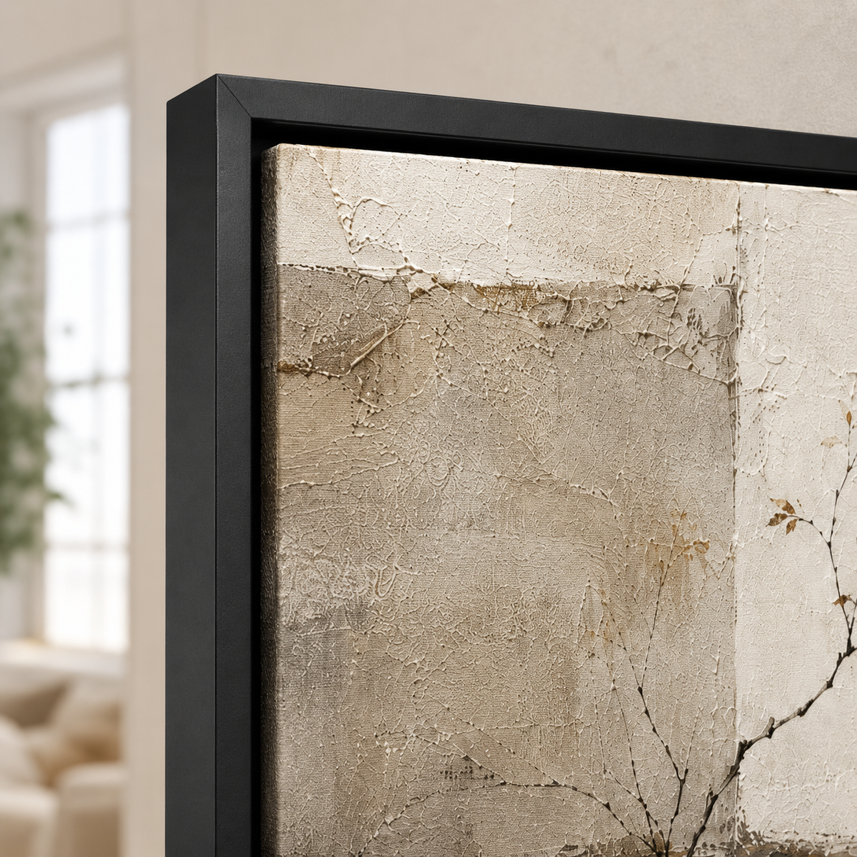 Wabi Sabi Art "Silent Moon Branch"