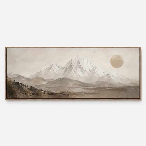 Wabi Sabi Art "Golden Ridge Solitude"