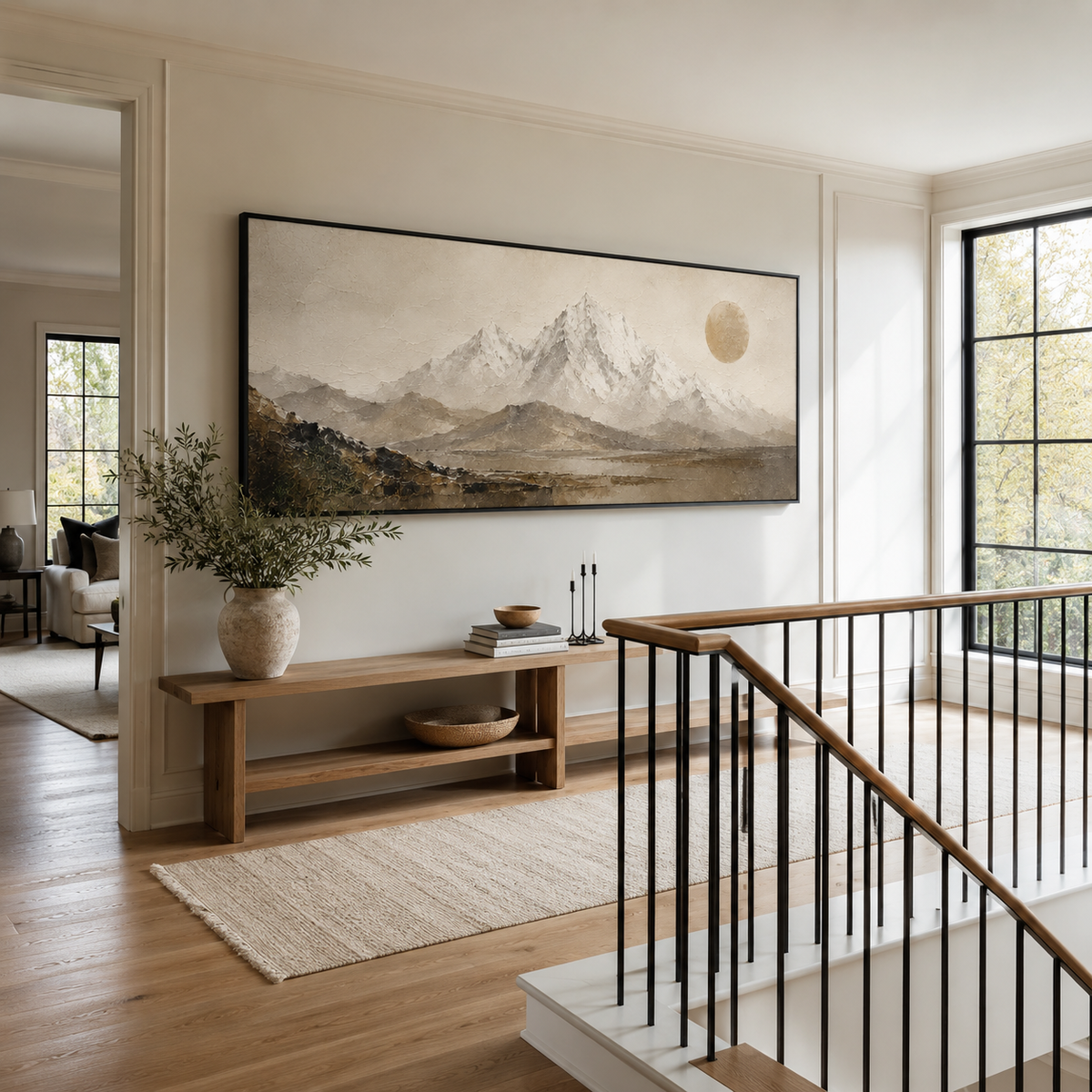 Wabi Sabi Art "Golden Ridge Solitude"