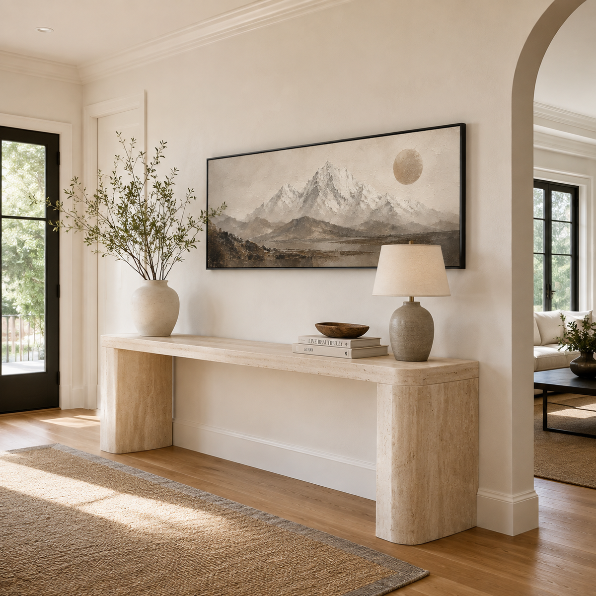 Wabi Sabi Art "Golden Ridge Solitude"