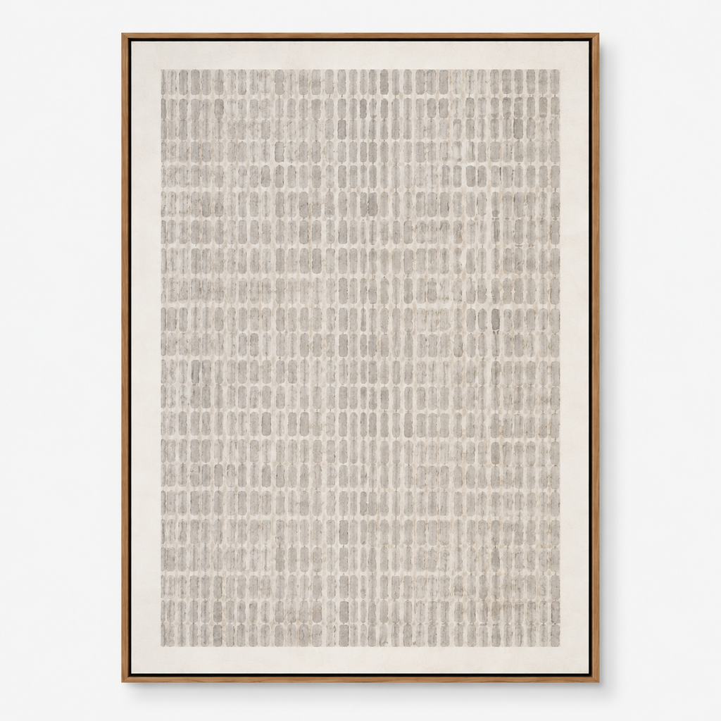 Wabi Sabi Art "Quiet Grid Rhythm"